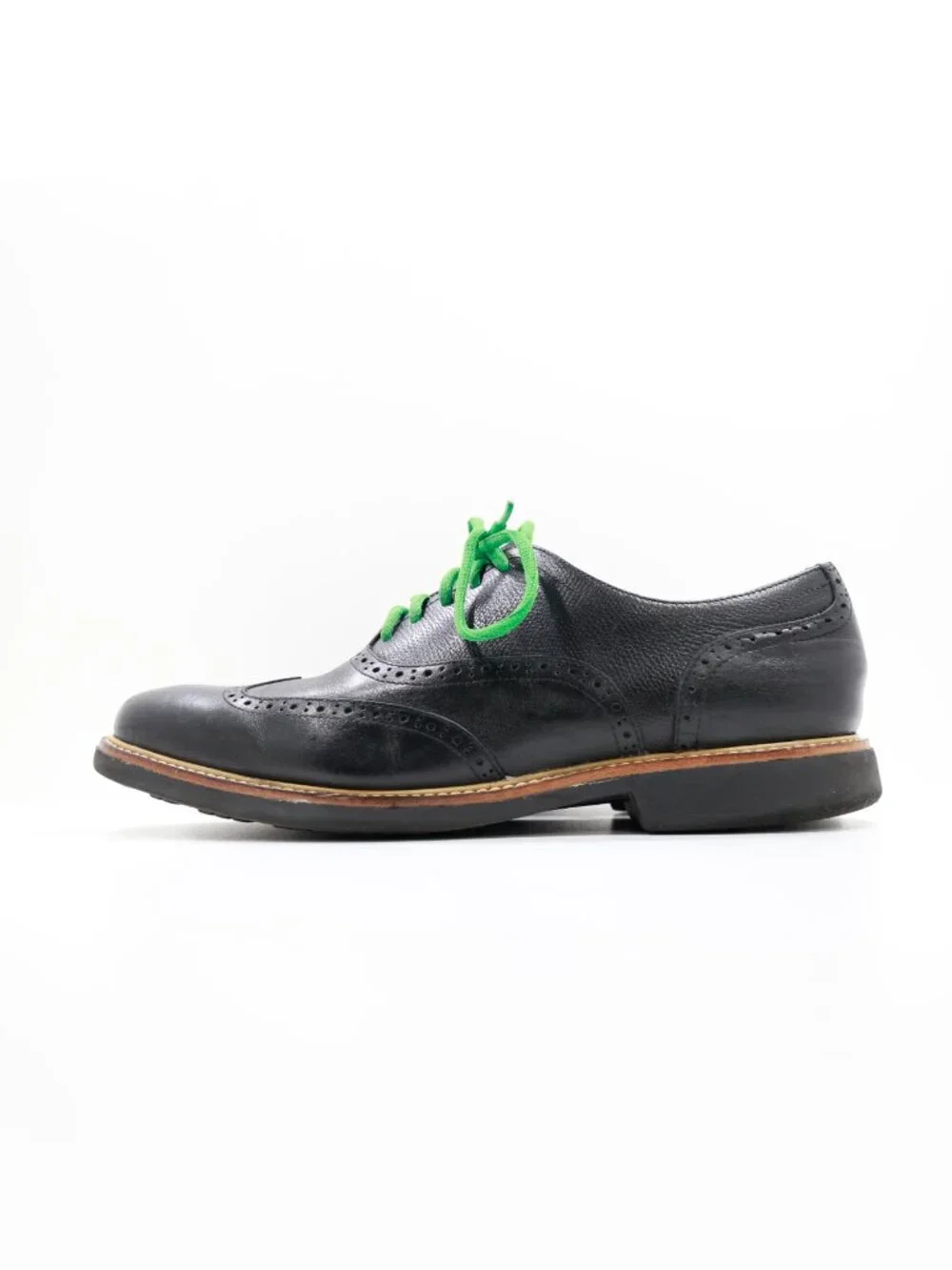 Cole Haan Great Jones Black Leather Wingtip Oxfords - 11